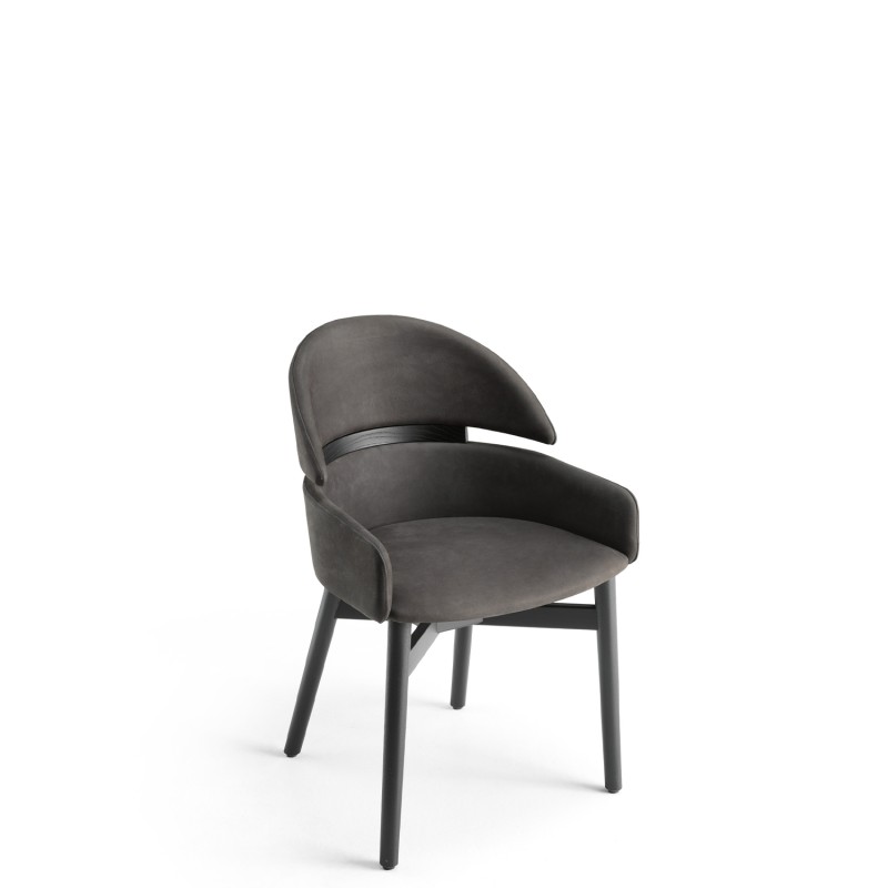 Fiam - Lloyd nubuk chair blackboard and open pore black