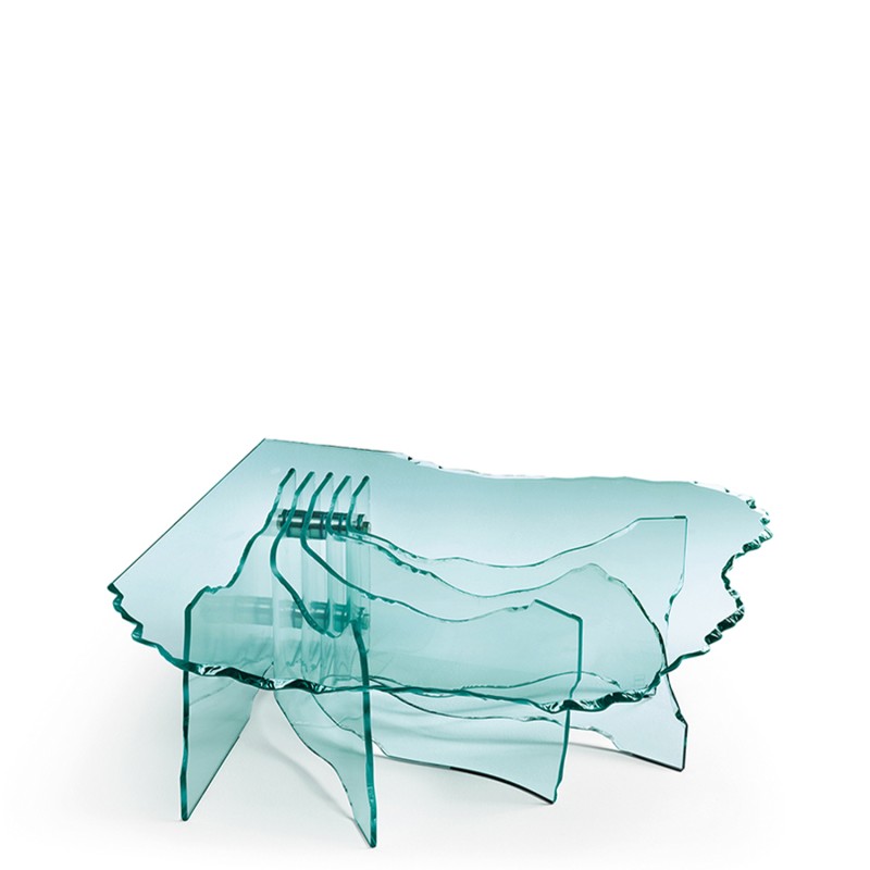 Fiam – Tavolino Shell in vetro trasparente Longho Design Palermo