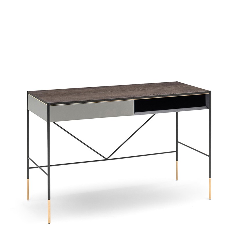 Living Divani - Era writing desk with walnut top and lacquered fronts