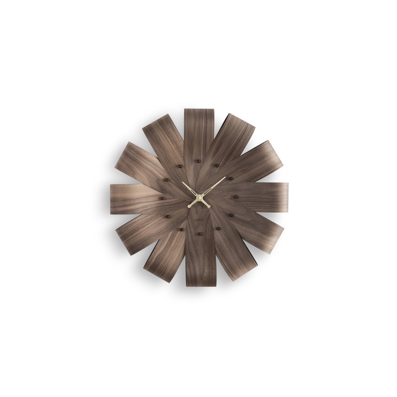 Nomon - Ciclo walnut and brass wall clock