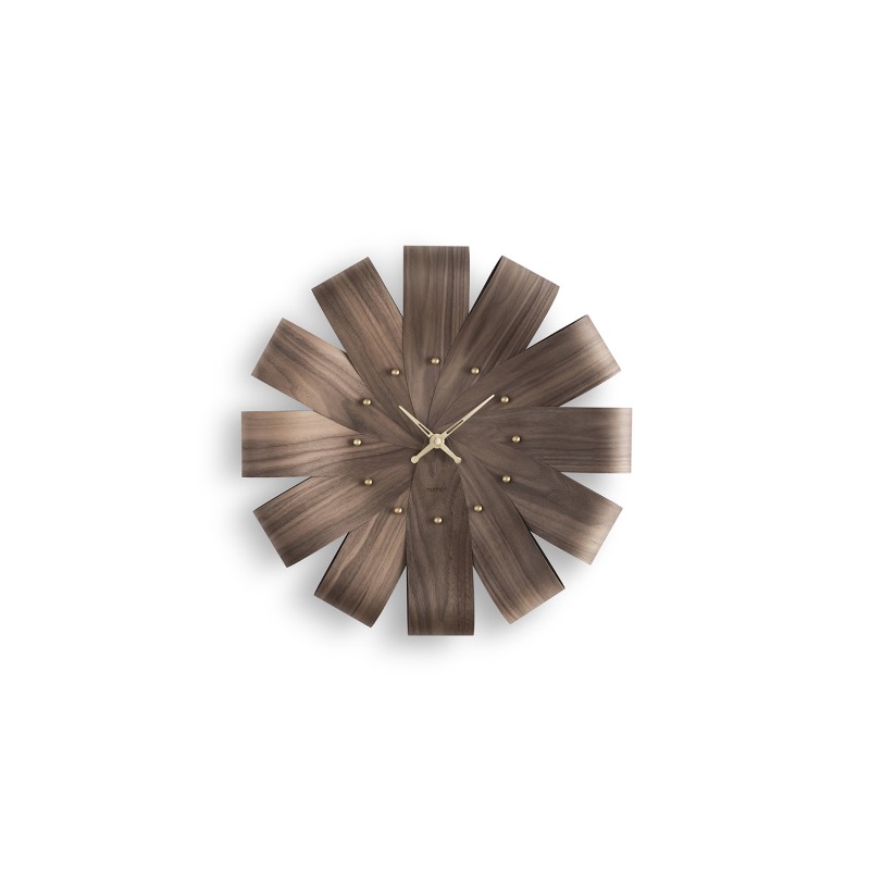 Nomon - Ciclo walnut and brass wall clock