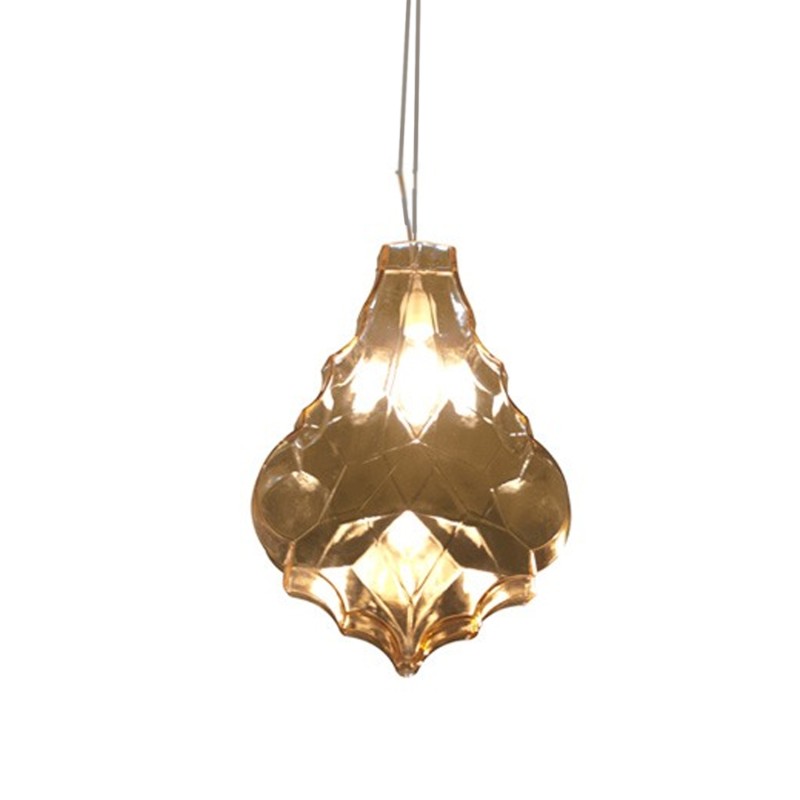 Karman - 24 Karati suspension lamp pale yello glass