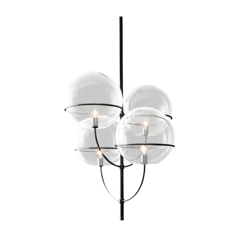 Oluce - Lyndon suspension chromed lamp