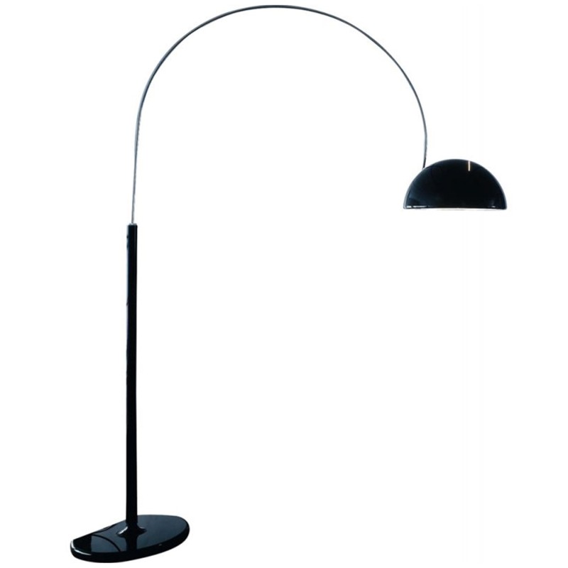 Oluce - Coupè black arc floor lamp