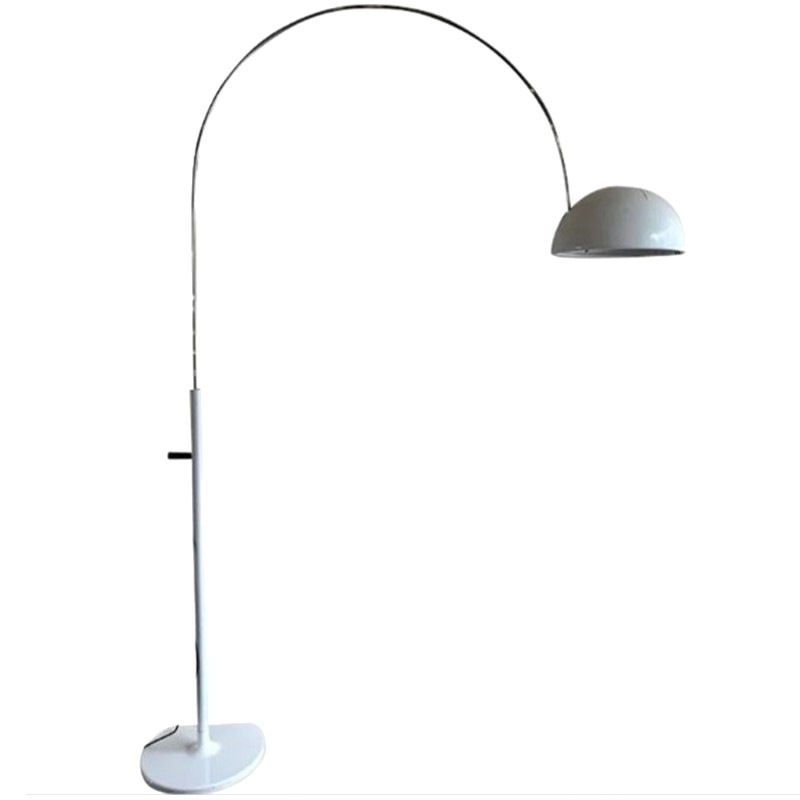 Oluce - Coupè white arc floor lamp