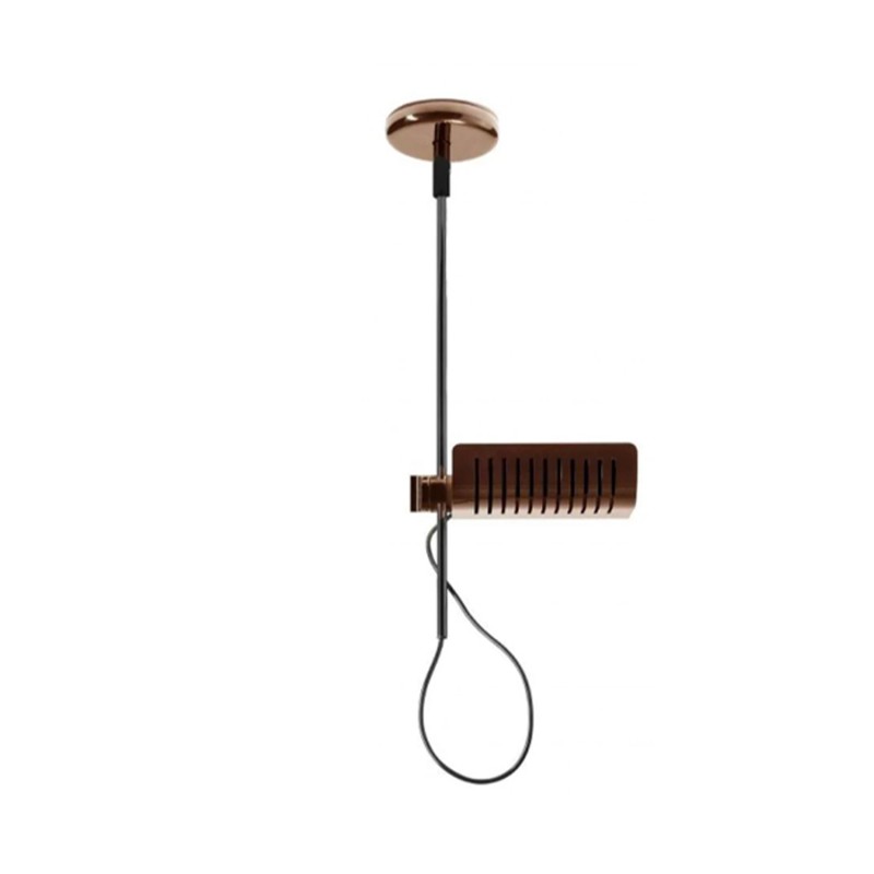 Oluce - Colombo anodic bronze ceiling lamp