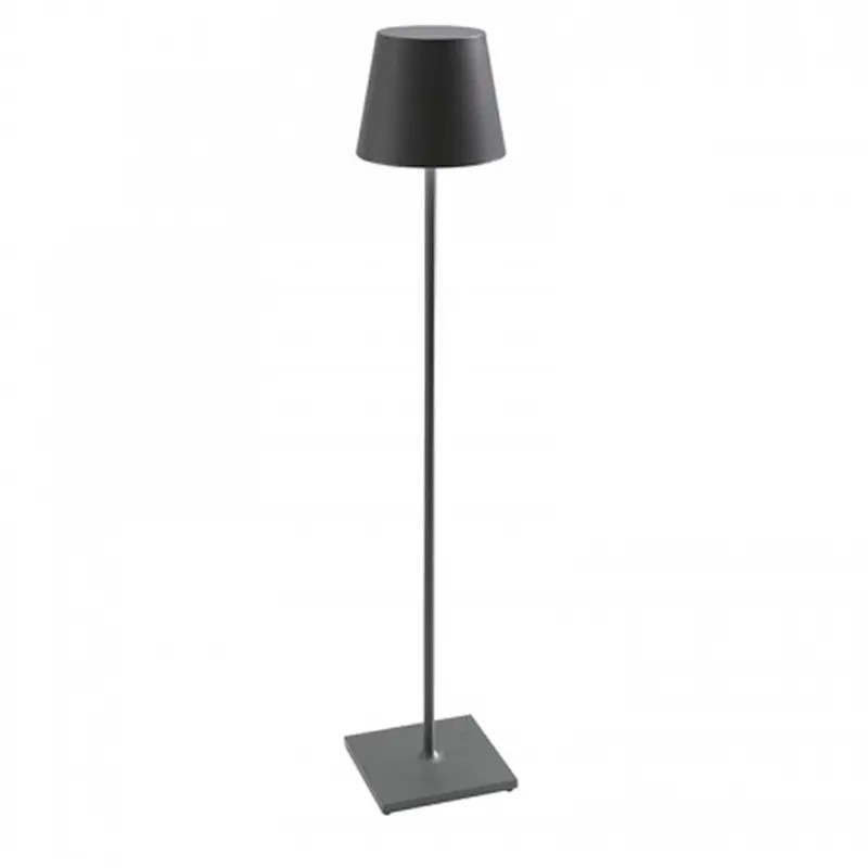 Zafferano - Lampada da terra tavolo Poldina Pro XXL grigio scuro