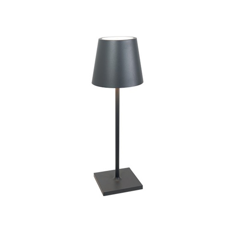 Zafferano - Lampada da tavolo Poldina Pro L desk grigio scuro