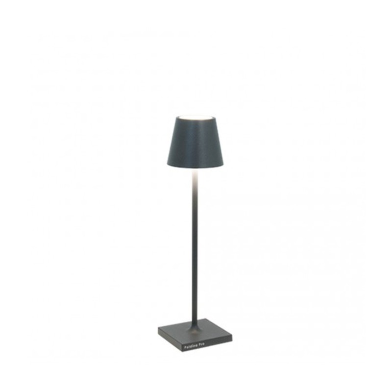 Zafferano - Lampada da tavolo Poldina micro grigio scuro