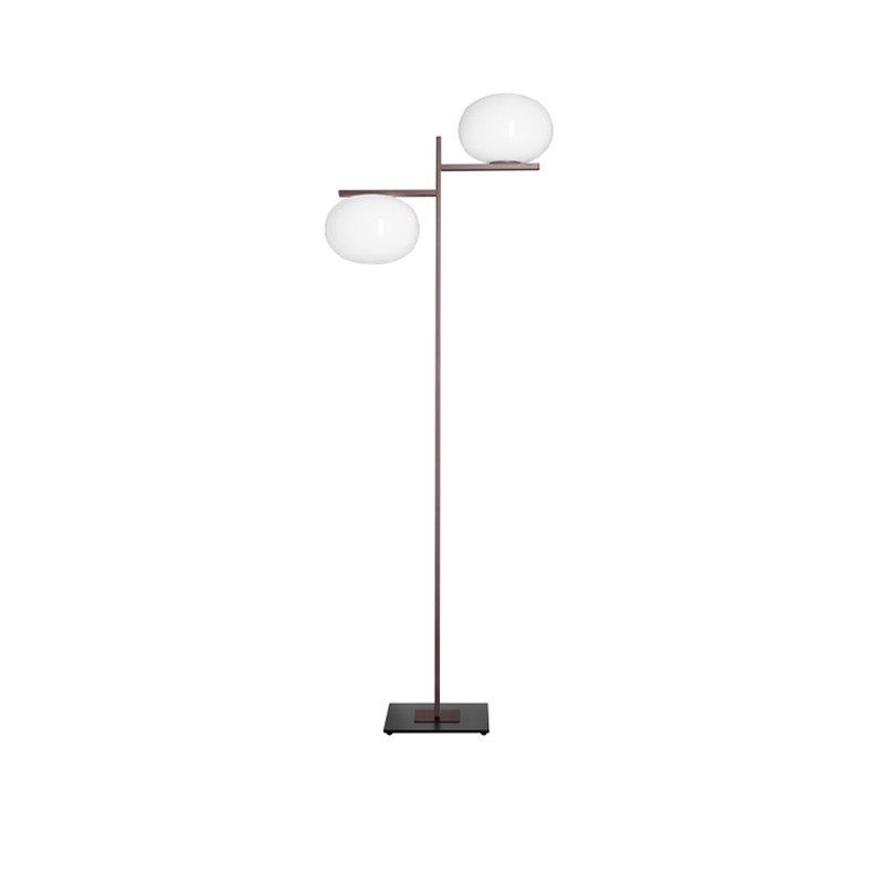 Oluce -  Alba 383 anodic bronze floor lamp