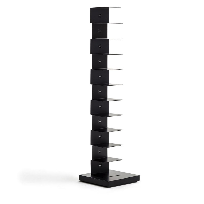 Opinion Ciatti - Original Ptolomeo black bookcase with black base h160