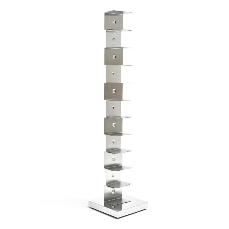 Opinion Ciatti - Original Ptolomeo inox bookcase with inox base h160