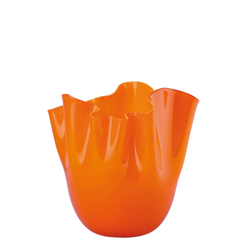 Venini - Fazzoletto Opalino h24 orange vase