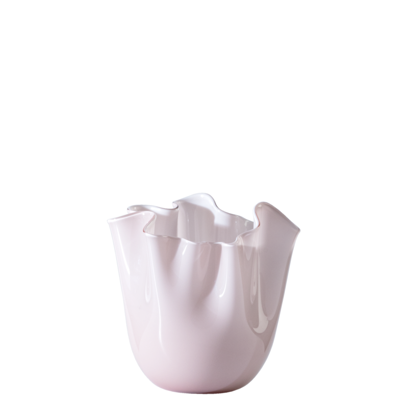 Venini - Fazzoletto Opalino h13 powder pink vase