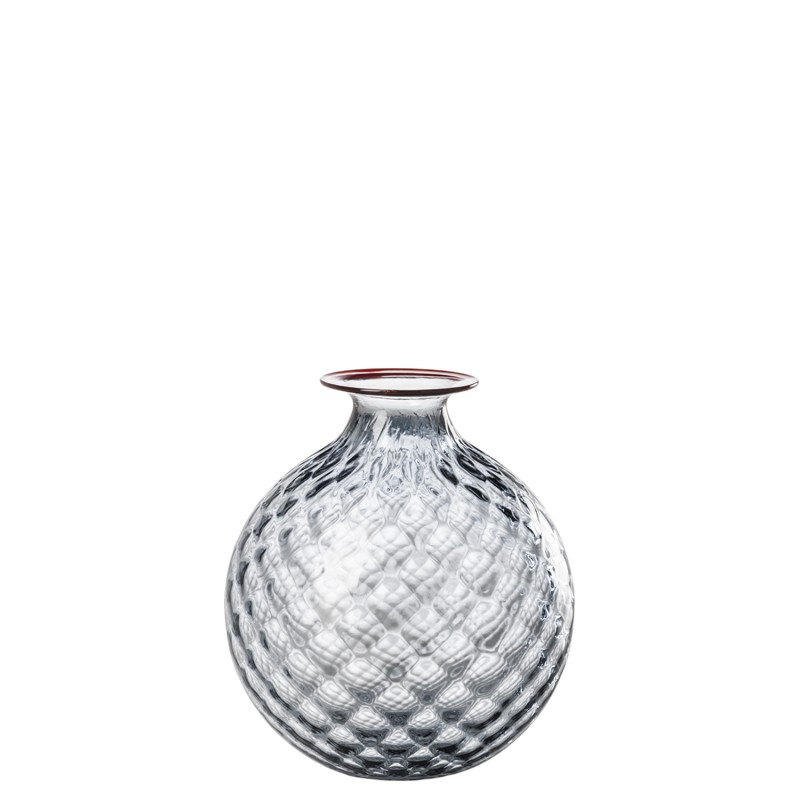 Venini - Monofiore Balloton GRAPE/RED thread h16 vase