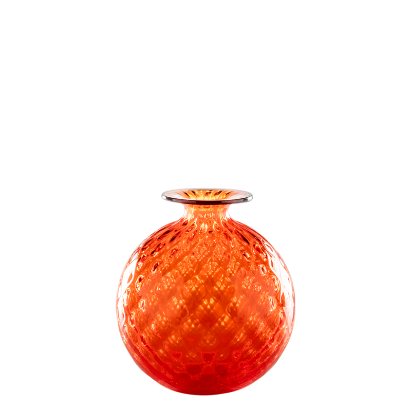 Venini - Monofiore Balloton h16 ORANGE/RED thread vase