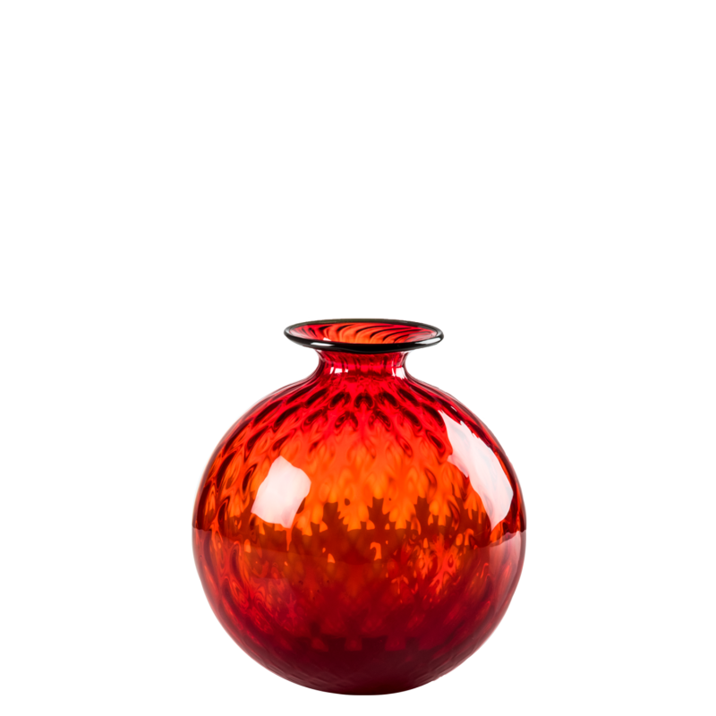 Venini - Monofiore Balloton h16 RED/APPLE-GREEN thread vase