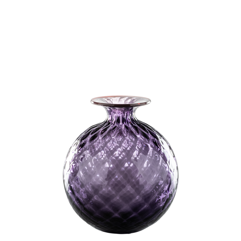 Venini - Monofiore Balloton h20 INDIGO/ RED thread vase