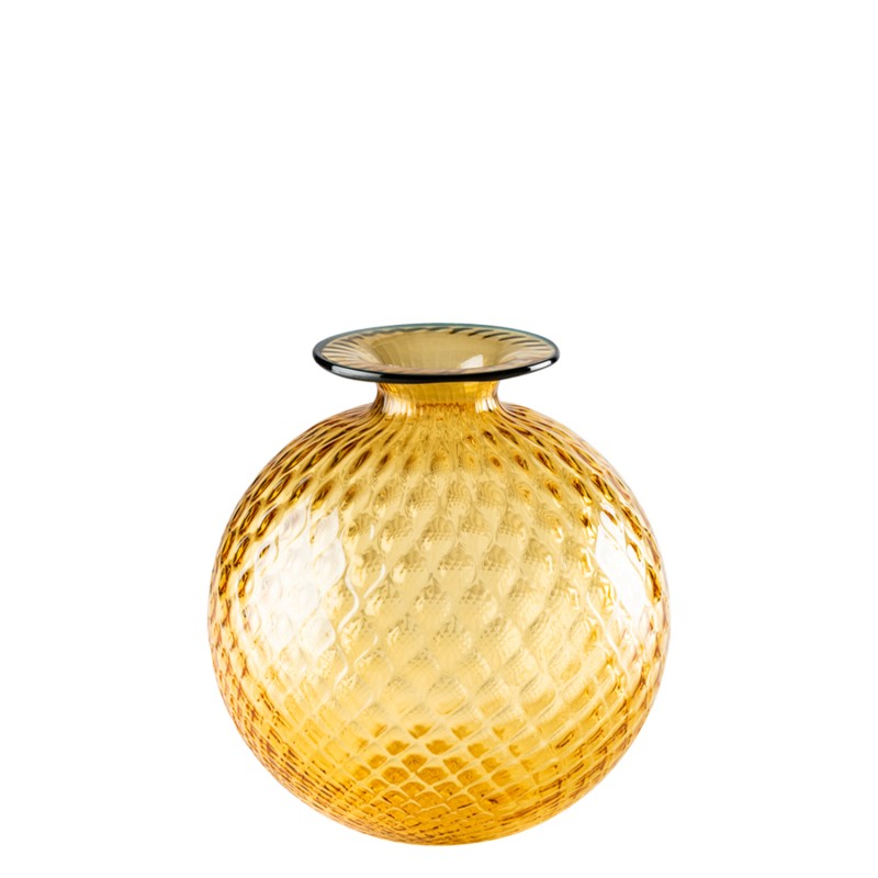 Venini - Monofiore Balloton h24 AMBER/HORIZON thread vase