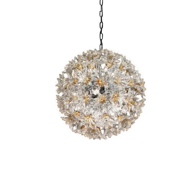 Venini - Esprit crystal/amber yellow suspension lamp