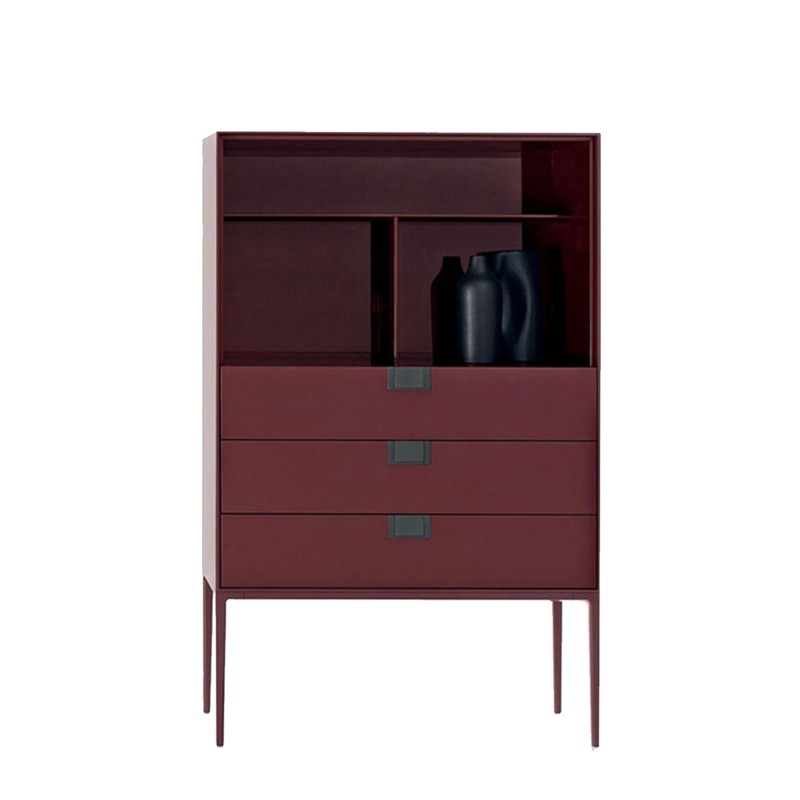 Maxalto - Alcor sideboard with 3 drawers and open compartments