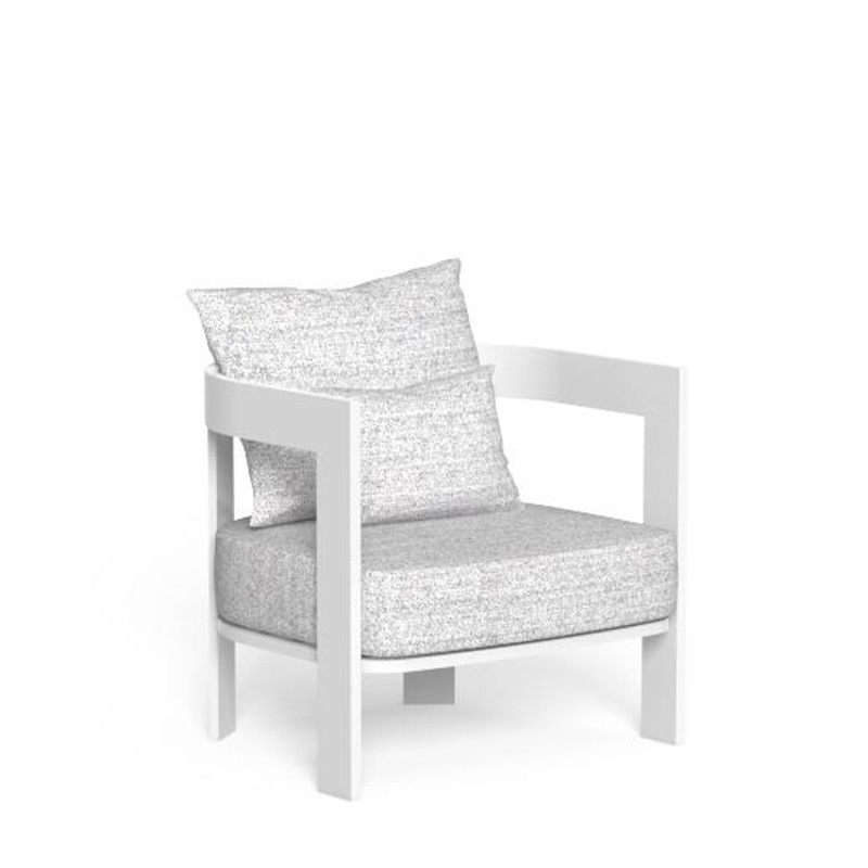 Talenti Argo Alu lounge armchair White mambo pearl Longho Design Palermo