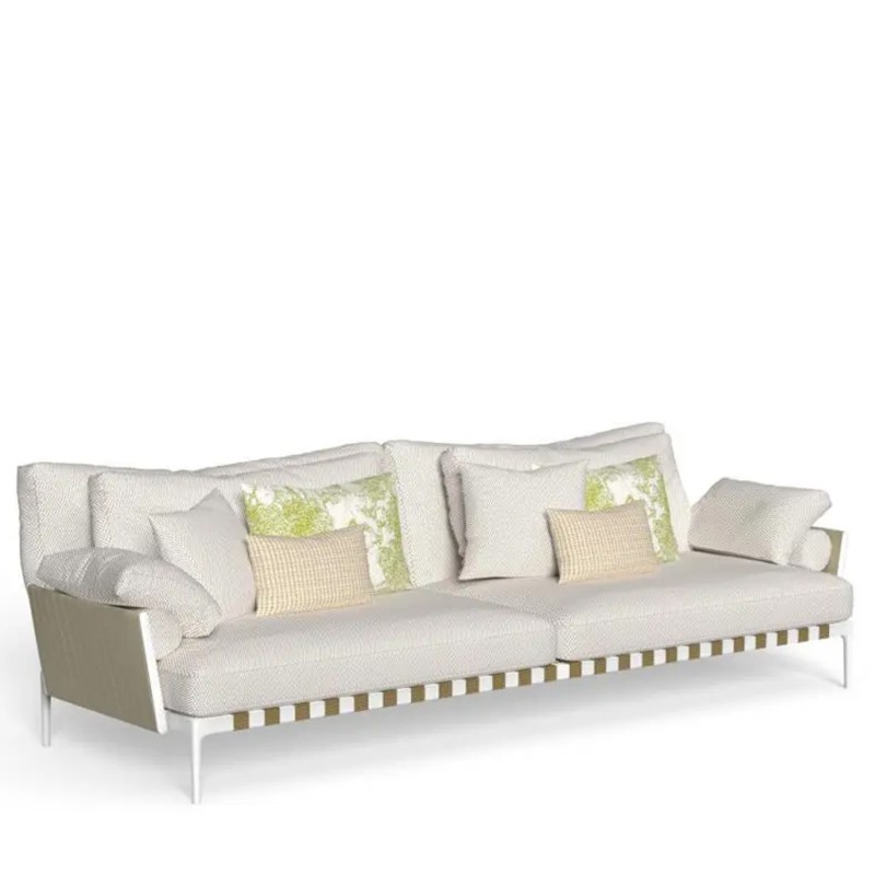 Talenti Salinas 3 seater sofa White white beige Longho Design Palermo