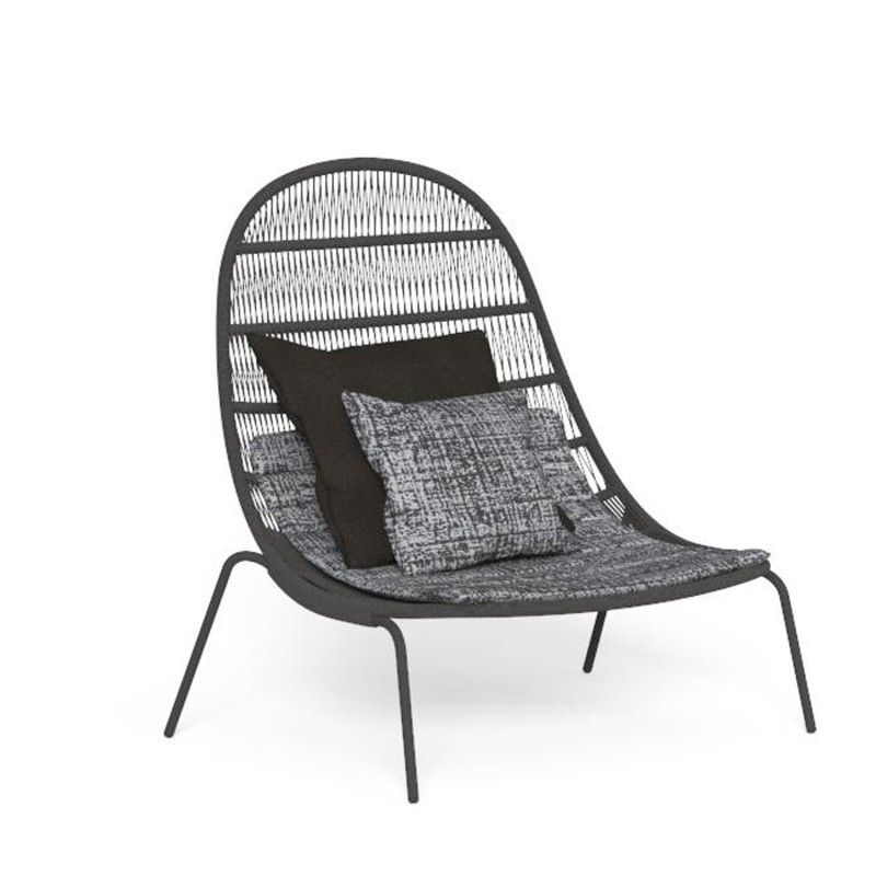 Talenti Panama lounge armchair dark grey grey Longho Design Palermo