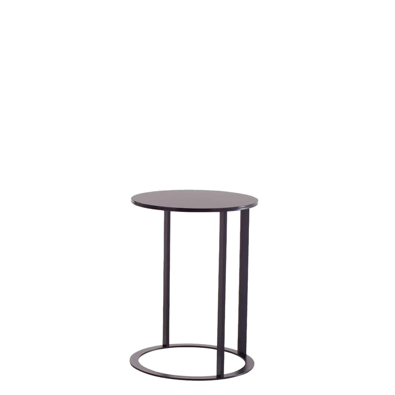 B&B Italia - Frank coffee table black chrome structure and black slate top