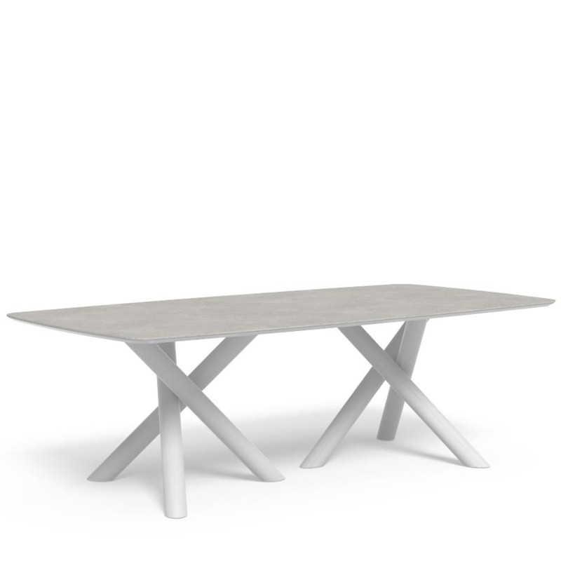 Talenti Coral dining table 240x120 white ceramic beige Longho Design Palermo