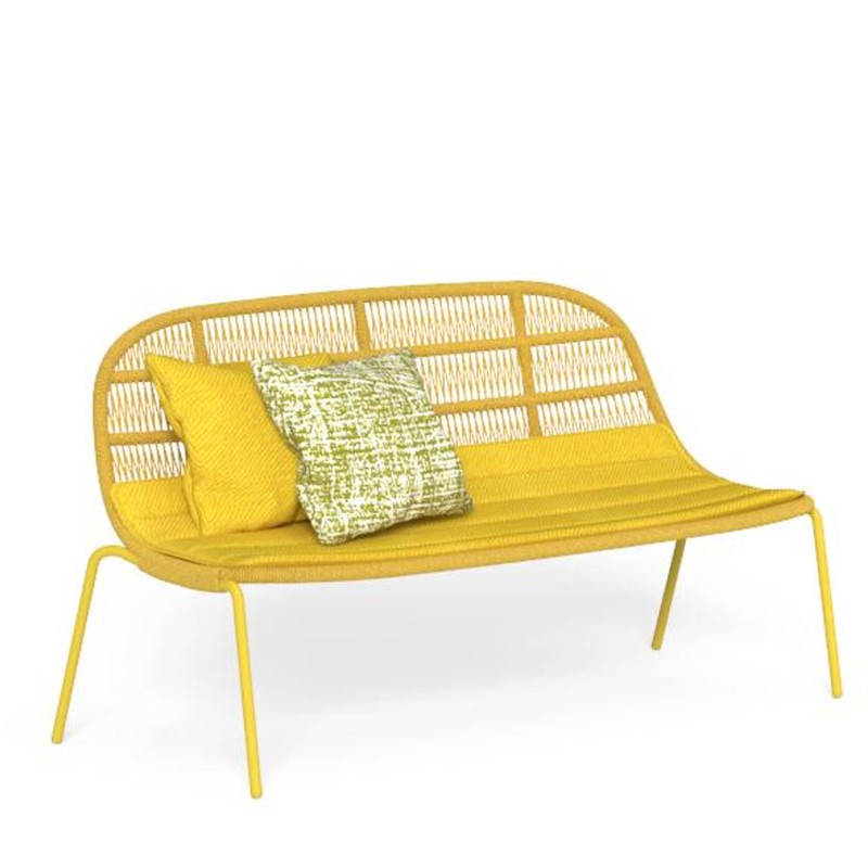 Talenti Divano Love Seat Panama yellow Longho Design Palermo