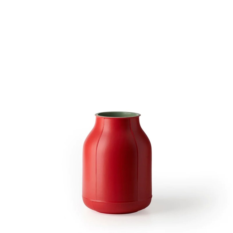 Bitossi Ceramiche Vaso barrel Seams rosso opaco Longho Design Palermo