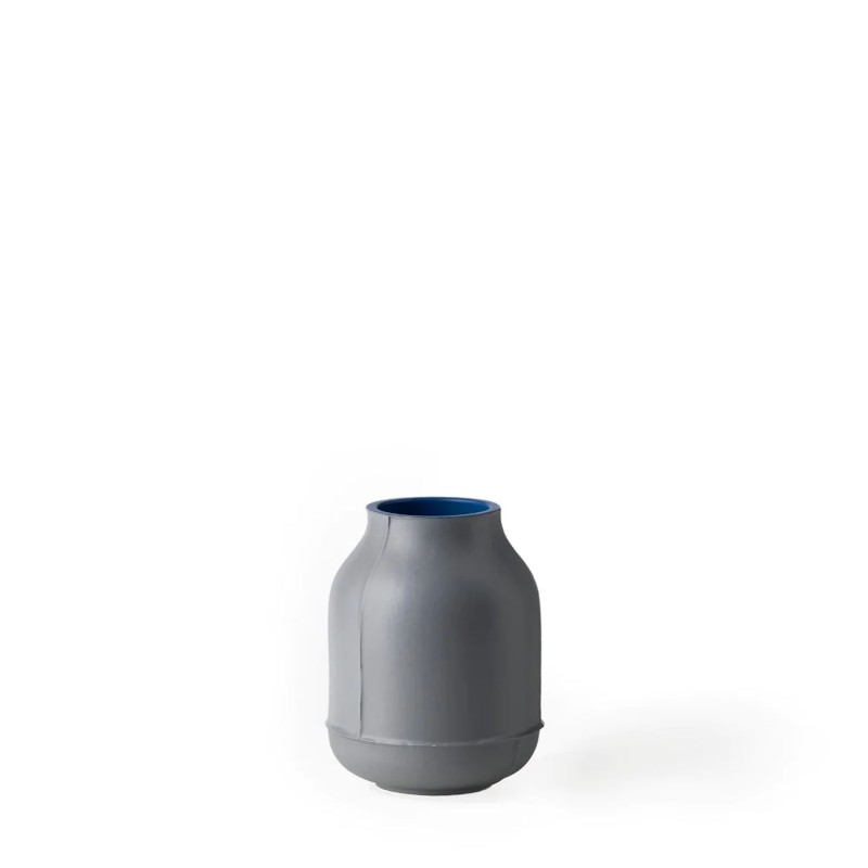 Bitossi Ceramiche Seams barrel vase matte grey Longho Design Palermo