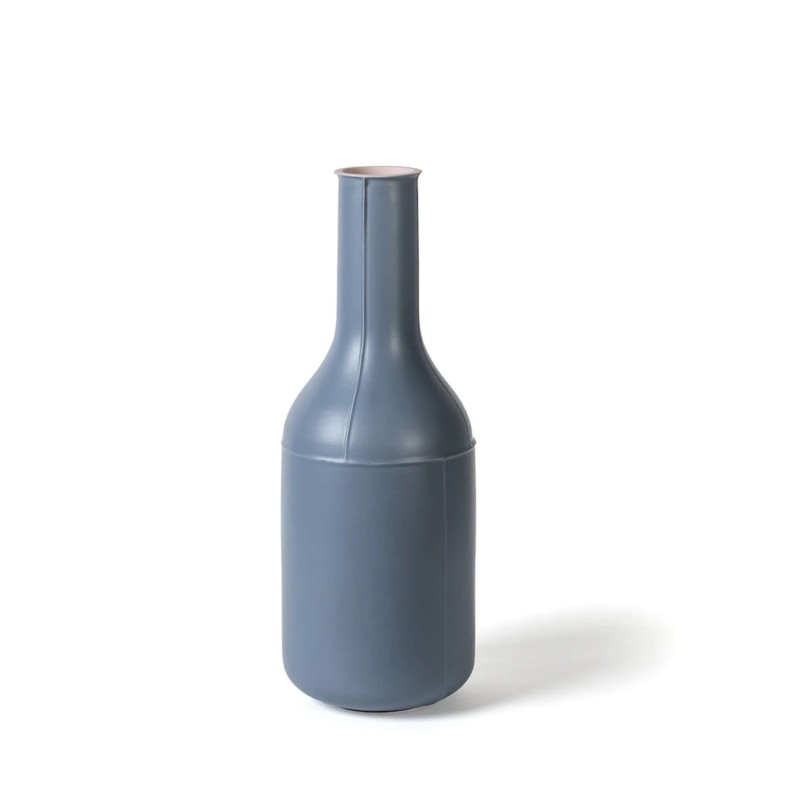Bitossi Ceramiche Vaso bottle Seams azzurro opaco Longho Design Palermo
