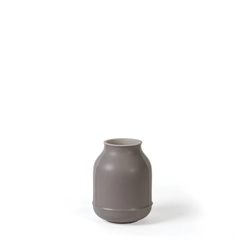 Bitossi Ceramiche Seams barrel vase dark grey Longho Design Palermo
