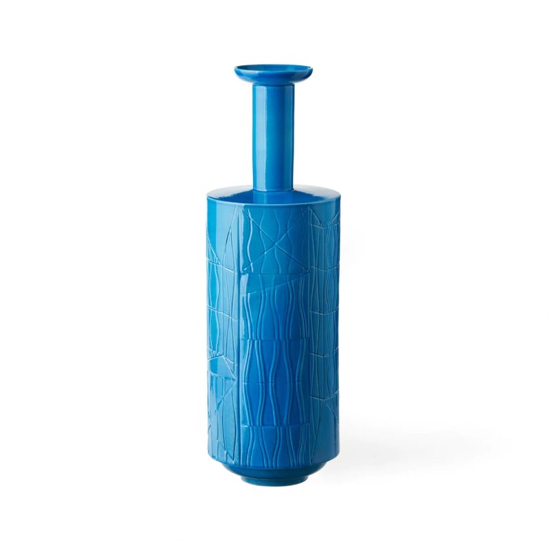 Bitossi Ceramiche Guadalupe vase C blue Longho Design Palermo