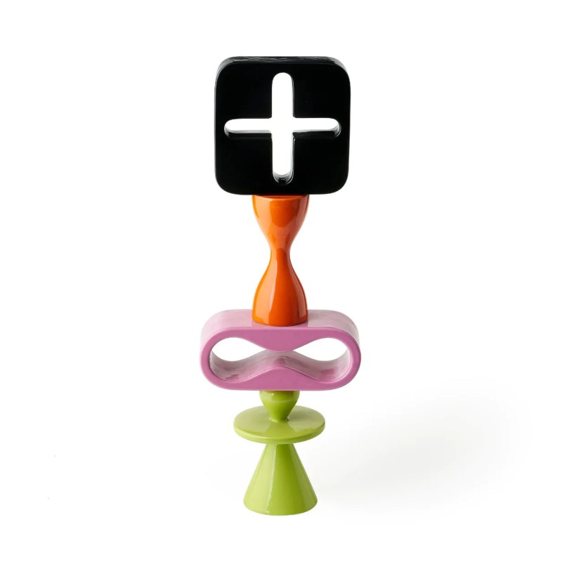 Bitossi Ceramiche - Symbolik Totem made by 4 elements orange green pink