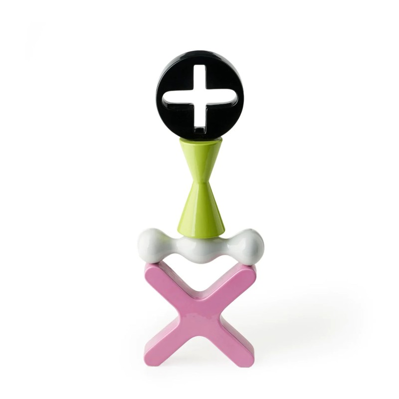 Bitossi Ceramiche - Symbolik Totem made by 4 elements white green pink