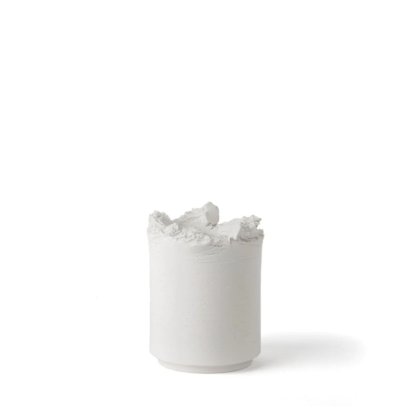 Bitossi Ceramiche Vaso con strappi Clay bianco H20 Longho Design Palermo