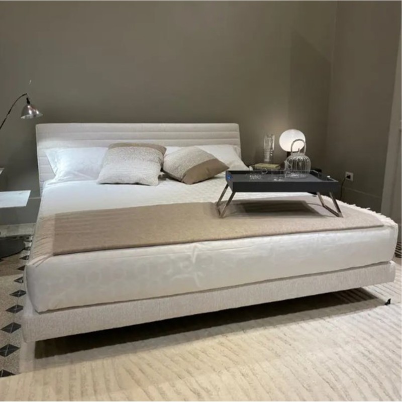 Minotti - Letto Matrimoniale Roger Bed tessuto Shadow 190x226 Longho Design Palermo