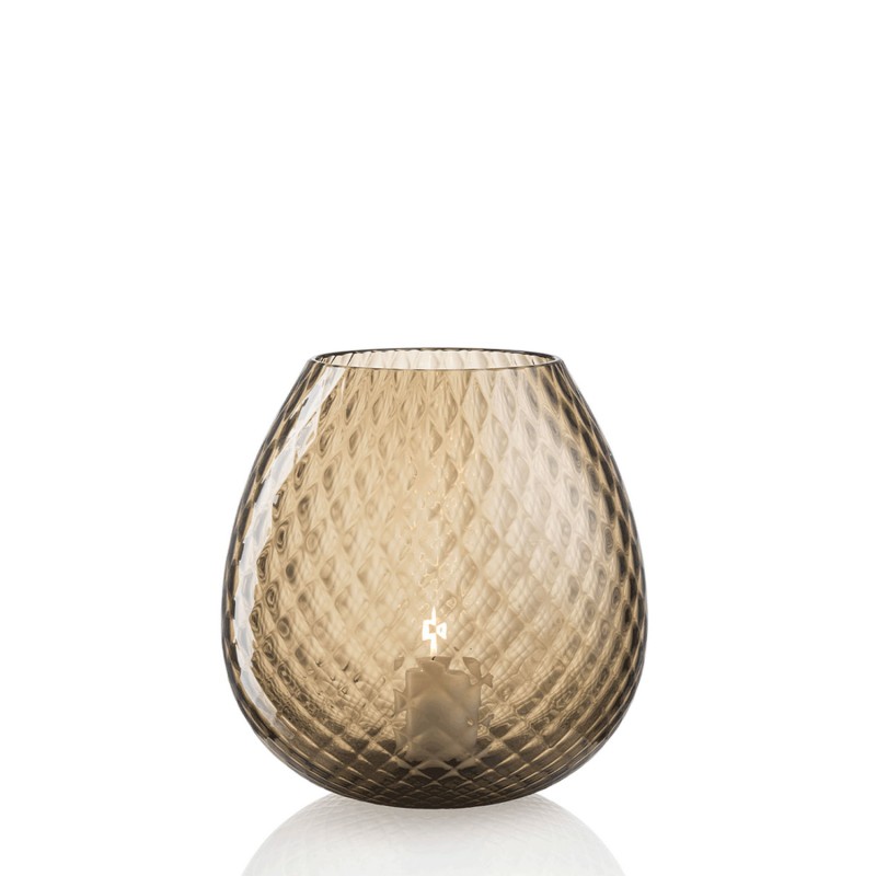 NasonMoretti Macramè XL candle holder brown Longho Design Palermo