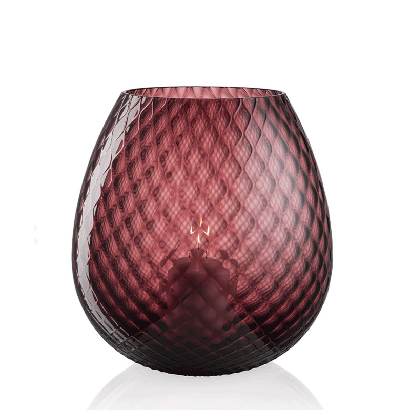 NasonMoretti Macramè XXL candle holder violet Longho Design Palermo