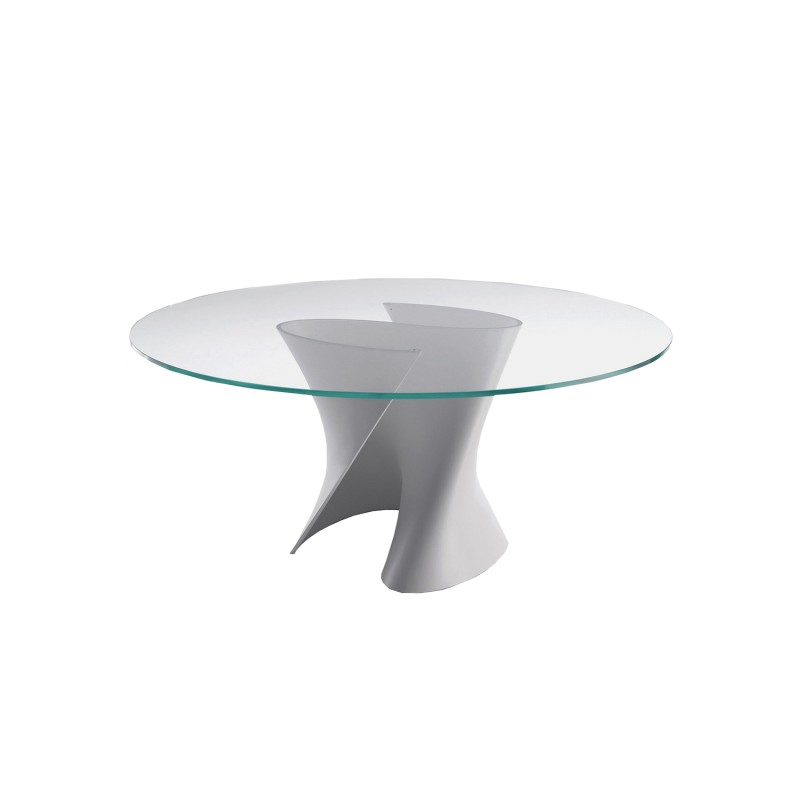 Mdf Italia – Tavolo S Table piano cristallo trasparente Longho Design Palermo
