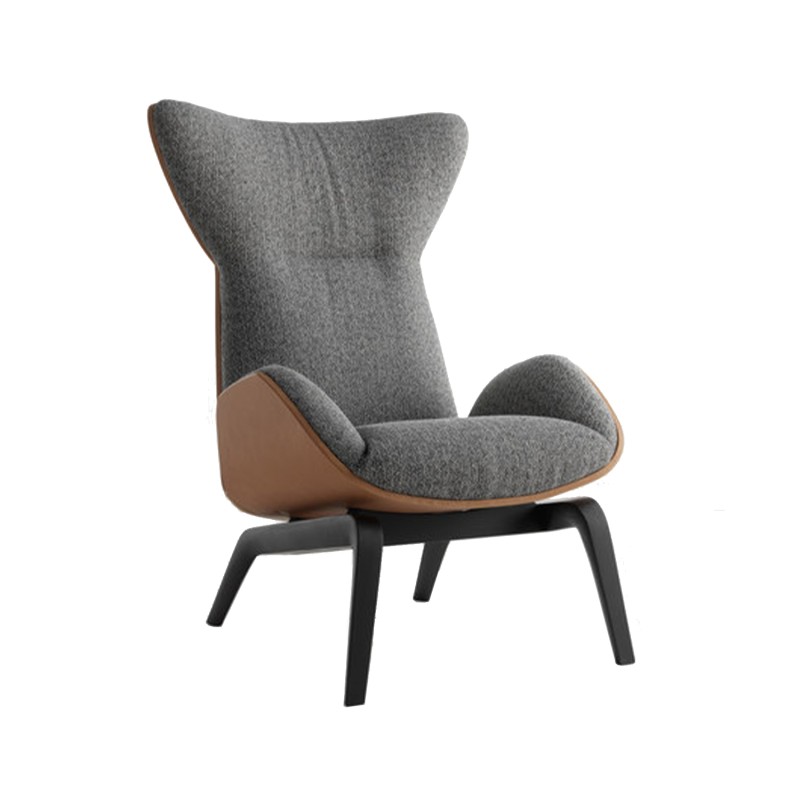 Horm - Soho armchair with wooden base