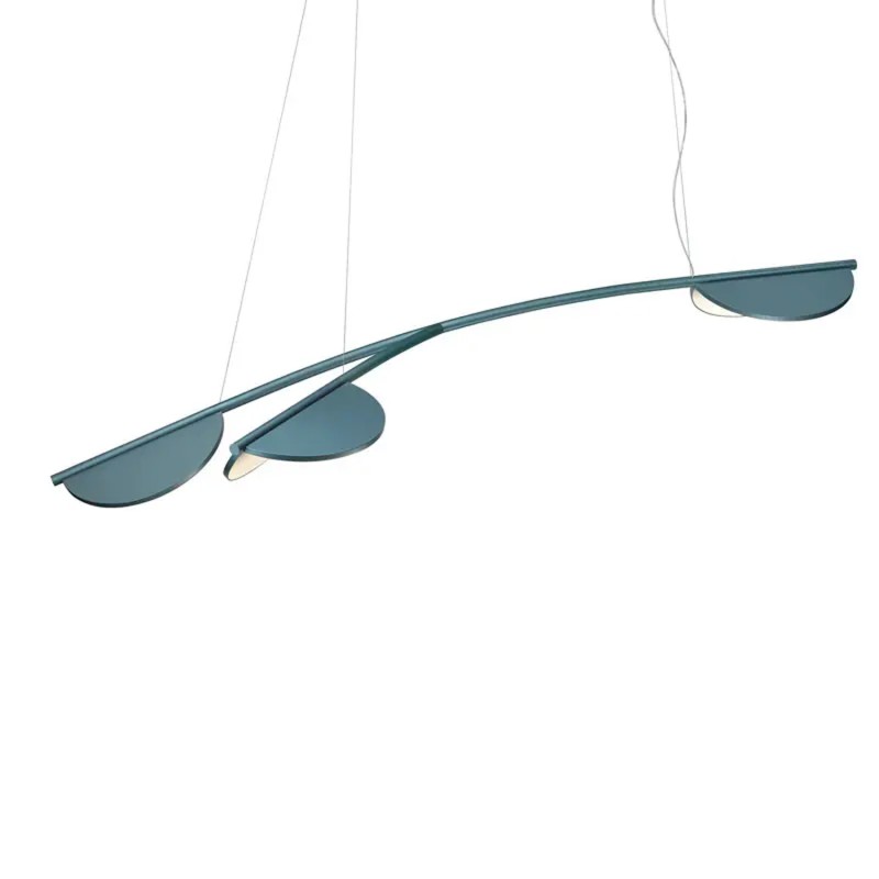 Flos Lampada a sospensione Almendra S3 Y Long blu baia metallizato Longho design palermo