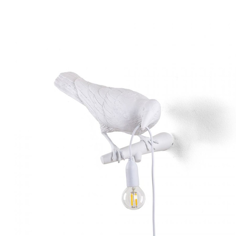 Seletti Lampada da esterno Bird Lamp Looking Right bianco Longho design palermo