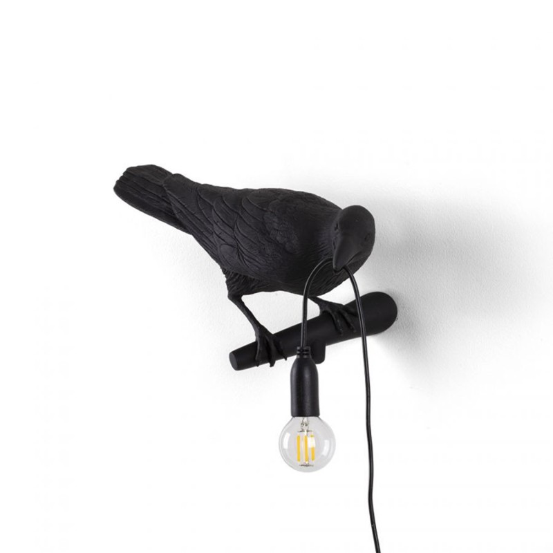 Seletti Lampada da esterno Bird Lamp Looking Right nero Longho design palermo