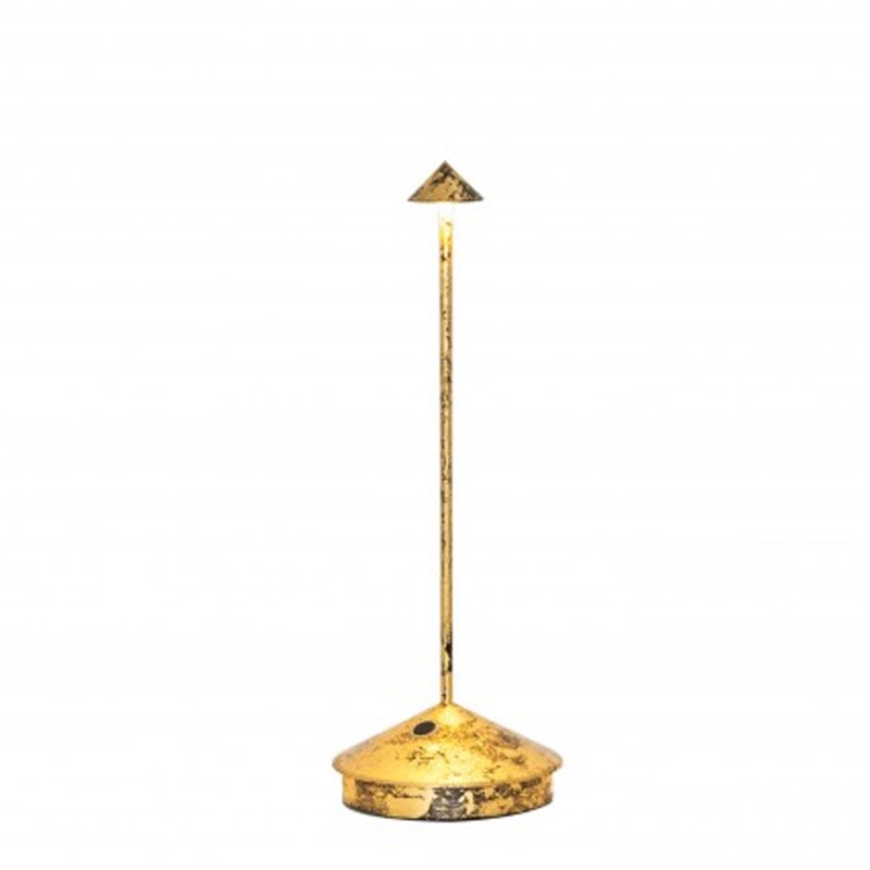 Zafferano - Pina Pro table lamp black gold leaf craquelé