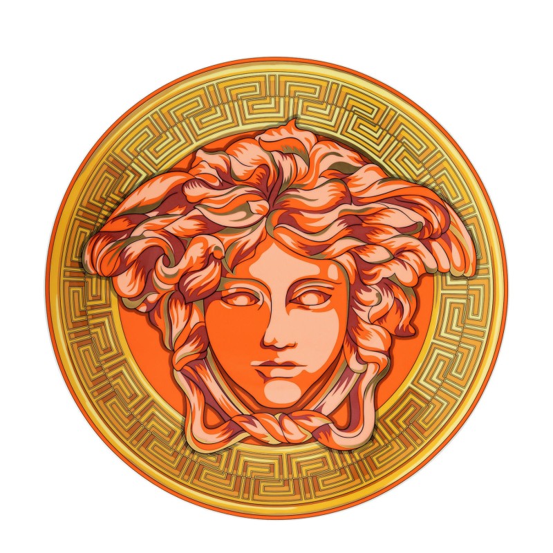 Rosenthal Piatto segnaposto Versace Medusa Amplified 33 Arancione Longho Design Palermo