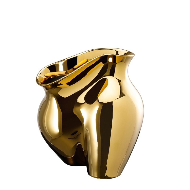 Rosenthal Vaso La Chute gold titanisiert Longho Design Palermo